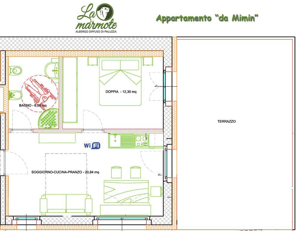 La Marmote Albergo Diffuso Di Paluzza Testeons Экстерьер фото